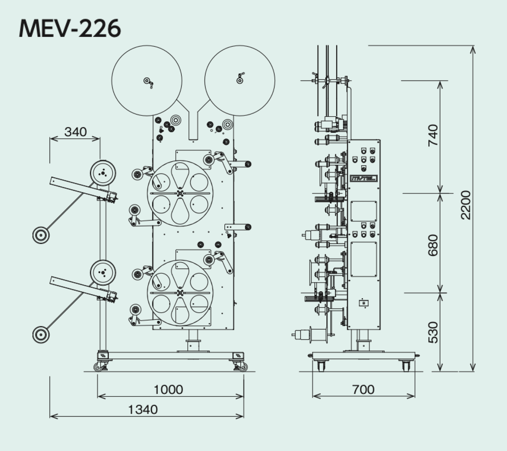 縦形簡易巻取り装置MEVシリーズ(簡易巻取り装置)MEV-226